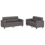 Juego de sofás con cojines 2 piezas cuero sintético gris de , Sofás - Ref: Foro24-3202364, Precio: 455,84 €, Descuento: %