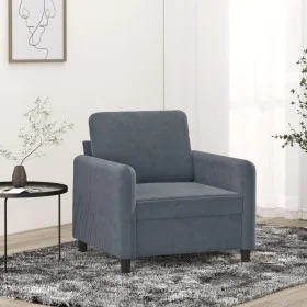 Dark gray velvet armchair 60 cm by , Sofas - Ref: Foro24-359423, Price: 144,85 €, Discount: %