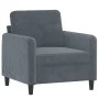 Dark gray velvet armchair 60 cm by , Sofas - Ref: Foro24-359423, Price: 144,85 €, Discount: %