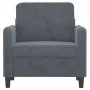 Sillón de terciopelo gris oscuro 60 cm de , Sofás - Ref: Foro24-359423, Precio: 144,85 €, Descuento: %