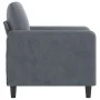 Dark gray velvet armchair 60 cm by , Sofas - Ref: Foro24-359423, Price: 144,85 €, Discount: %