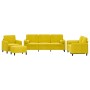Juego de sofás con cojines 4 piezas terciopelo amarillo de , Sofás - Ref: Foro24-3201970, Precio: 741,54 €, Descuento: %