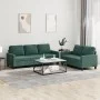 Juego de sofás con cojines 2 piezas terciopelo verde oscuro de , Sofás - Ref: Foro24-3201518, Precio: 465,92 €, Descuento: %