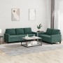 Juego de sofás con cojines 2 piezas terciopelo verde oscuro de , Sofás - Ref: Foro24-3201518, Precio: 504,34 €, Descuento: %