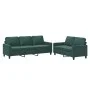 Juego de sofás con cojines 2 piezas terciopelo verde oscuro de , Sofás - Ref: Foro24-3201518, Precio: 465,92 €, Descuento: %
