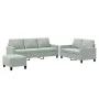 Sofagarnitur mit Kissen, 3-teilig, hellgrauer Samt von , Sofas - Ref: Foro24-3201526, Preis: 523,89 €, Rabatt: %