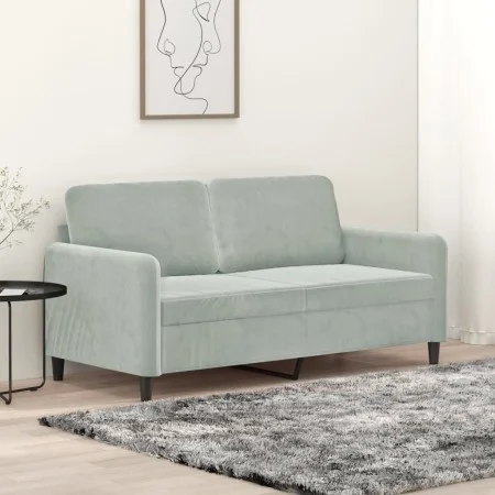 Sofá de 2 plazas de terciopelo gris claro 140 cm de , Sofás - Ref: Foro24-359442, Precio: 171,19 €, Descuento: %