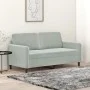 Sofá de 2 plazas de terciopelo gris claro 140 cm de , Sofás - Ref: Foro24-359442, Precio: 171,19 €, Descuento: %
