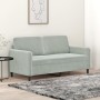 Sofá de 2 plazas de terciopelo gris claro 140 cm de , Sofás - Ref: Foro24-359442, Precio: 172,26 €, Descuento: %