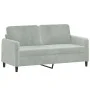 Sofá de 2 plazas de terciopelo gris claro 140 cm de , Sofás - Ref: Foro24-359442, Precio: 171,19 €, Descuento: %