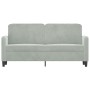 Sofá de 2 plazas de terciopelo gris claro 140 cm de , Sofás - Ref: Foro24-359442, Precio: 172,26 €, Descuento: %