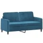 Juego de sofás con cojines 2 piezas terciopelo azul de , Sofás - Ref: Foro24-3202003, Precio: 516,91 €, Descuento: %