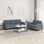 Dark gray velvet 2-piece sofa set by , Sofas - Ref: Foro24-3202015, Price: 459,72 €, Discount: %