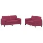 Juego de sofás con cojines 2 piezas terciopelo rojo tinto de , Sofás - Ref: Foro24-3201998, Precio: 483,43 €, Descuento: %