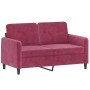 Juego de sofás con cojines 2 piezas terciopelo rojo tinto de , Sofás - Ref: Foro24-3201998, Precio: 491,91 €, Descuento: %
