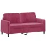 Juego de sofás con cojines 2 piezas terciopelo rojo tinto de , Sofás - Ref: Foro24-3201998, Precio: 483,43 €, Descuento: %