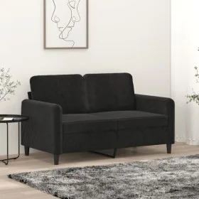 Sofá de 2 plazas terciopelo negro 120 cm de , Sofás - Ref: Foro24-359437, Precio: 214,59 €, Descuento: %