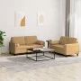 Brown velvet 2-piece sofa set with cushions by , Sofas - Ref: Foro24-3202001, Price: 447,65 €, Discount: %