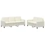 Juego de sofás 2 piezas terciopelo crema de , Sofás - Ref: Foro24-3202022, Precio: 550,09 €, Descuento: %