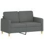 Juego de sofás con cojines 3 piezas tela gris oscuro de , Sofás - Ref: Foro24-3202055, Precio: 652,61 €, Descuento: %