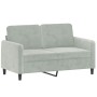 Juego de sofás con cojines 2 piezas terciopelo gris claro de , Sofás - Ref: Foro24-3202034, Precio: 456,71 €, Descuento: %