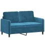 2-piece blue velvet sofa set with cushions by , Sofas - Ref: Foro24-3202043, Price: 579,72 €, Discount: %