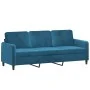 Juego de sofás con cojines 2 piezas terciopelo azul de , Sofás - Ref: Foro24-3202043, Precio: 579,72 €, Descuento: %