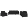 Juego de sofás con cojines 3 piezas tela negro de , Sofás - Ref: Foro24-3202074, Precio: 753,90 €, Descuento: %