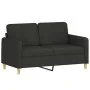 Juego de sofás con cojines 3 piezas tela negro de , Sofás - Ref: Foro24-3202074, Precio: 753,90 €, Descuento: %