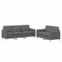 Sofa set with cushions 2 pieces dark gray fabric by , Sofas - Ref: Foro24-3202119, Price: 483,07 €, Discount: %