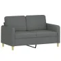 Sofa set with cushions 2 pieces dark gray fabric by , Sofas - Ref: Foro24-3202119, Price: 483,07 €, Discount: %