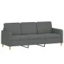 Sofa set with cushions 2 pieces dark gray fabric by , Sofas - Ref: Foro24-3202119, Price: 483,07 €, Discount: %
