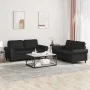2-piece black synthetic leather sofa set with cushions by , Sofas - Ref: Foro24-3202150, Price: 455,14 €, Discount: %