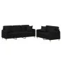 Juego de sofás con cojines 2 piezas tela negro de , Sofás - Ref: Foro24-3202138, Precio: 609,85 €, Descuento: %