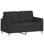 Juego de sofás con cojines 2 piezas tela negro de , Sofás - Ref: Foro24-3202106, Precio: 471,00 €, Descuento: %