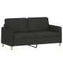 Juego de sofás con cojines 2 piezas tela negro de , Sofás - Ref: Foro24-3202106, Precio: 471,00 €, Descuento: %