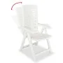 Sillas de jardín reclinables 2 unidades plástico blanco de vidaXL, Sillas de jardín - Ref: Foro24-43895, Precio: 153,11 €, De...