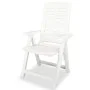 Sillas de jardín reclinables 2 unidades plástico blanco de vidaXL, Sillas de jardín - Ref: Foro24-43895, Precio: 153,11 €, De...