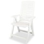 Sillas de jardín reclinables 2 unidades plástico blanco de vidaXL, Sillas de jardín - Ref: Foro24-43895, Precio: 160,10 €, De...