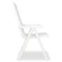 Sillas de jardín reclinables 2 unidades plástico blanco de vidaXL, Sillas de jardín - Ref: Foro24-43895, Precio: 160,10 €, De...