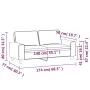 2-Sitzer-Sofa aus dunkelgrauem Stoff, 140 cm von , Sofas - Ref: Foro24-359392, Preis: 274,40 €, Rabatt: %