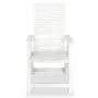 Sillas de jardín reclinables 2 unidades plástico blanco de vidaXL, Sillas de jardín - Ref: Foro24-43895, Precio: 153,11 €, De...