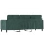 Sofá de 3 plazas terciopelo verde oscuro 180 cm de , Sofás - Ref: Foro24-359454, Precio: 331,83 €, Descuento: %