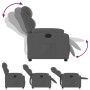 Sillón reclinable de tela gris oscuro de , Sillones - Ref: Foro24-373463, Precio: 201,31 €, Descuento: %