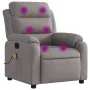 Taupe gray fabric reclining massage chair by , Armchairs - Ref: Foro24-373482, Price: 262,90 €, Discount: %