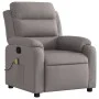 Taupe gray fabric reclining massage chair by , Armchairs - Ref: Foro24-373482, Price: 262,90 €, Discount: %