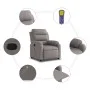 Taupe gray fabric reclining massage chair by , Armchairs - Ref: Foro24-373482, Price: 262,90 €, Discount: %