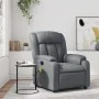 Sillón de masaje reclinable cuero sintético gris de , Sillones - Ref: Foro24-373570, Precio: 218,59 €, Descuento: %