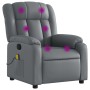 Sillón de masaje reclinable cuero sintético gris de , Sillones - Ref: Foro24-373570, Precio: 224,12 €, Descuento: %