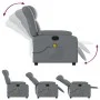 Sillón de masaje reclinable cuero sintético gris de , Sillones - Ref: Foro24-373570, Precio: 218,59 €, Descuento: %